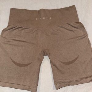 NVGTN Beige Contour Seamless Shorts